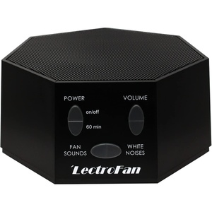 image:imageAdaptive Sound Technologies LectroFan Classic Sound Machine Black  Soothing Sound Machine for Sleep with a Builtin Sleep Timer NonLooping Sounds Speech Privacy and Compact DesignBlack