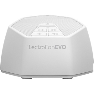 image:imageAdaptive Sound Technologies LectroFan EVO Sound Machine Charcoal  NonLooping Sound Machine for Sleep with Soothing Noise Convenient Sleep Timer Lightweight Build USB PoweredWhite